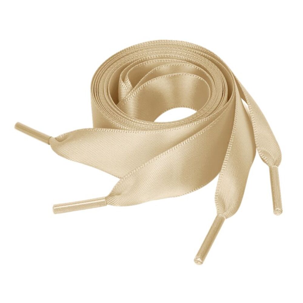 2 Pairs Satin Flat Ribbon Shoelaces Sneakers Canvas Shoestrings Khaki